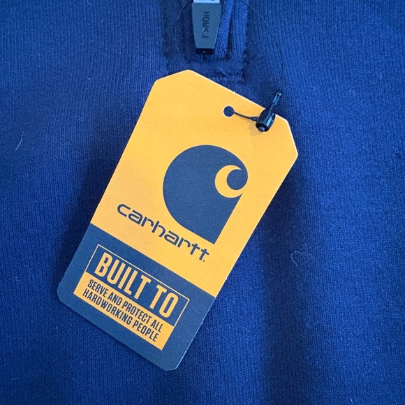 Carhartt Men's Navy Half-Zip Sweater - Picture 2 of 6